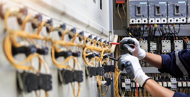 Professional Electrician technician working in August, CA